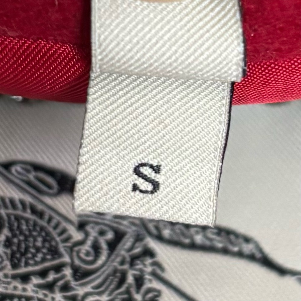 Burberry Red Wool Cashmere Peacoat Double Breasted Jacket Coat Size Small - Picture 5 of 7